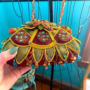 Mary Frances Multicolor Embellished Clutch